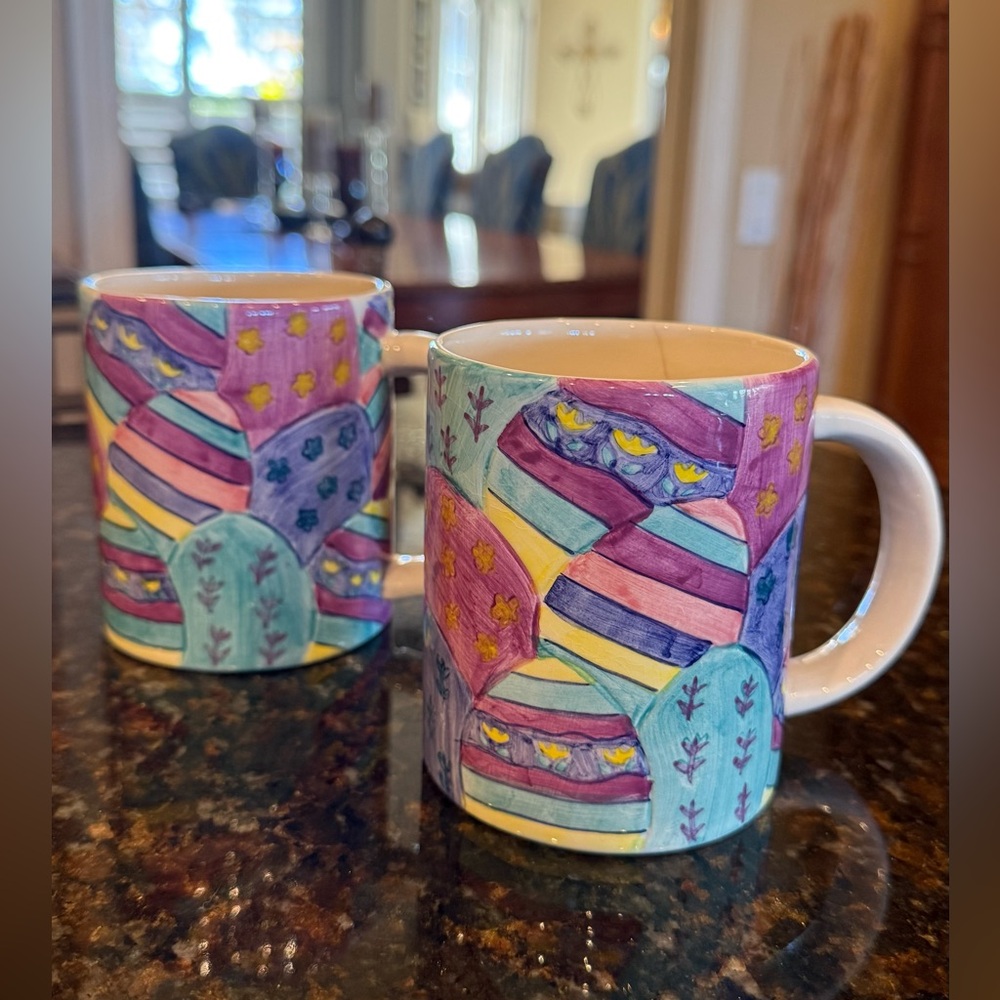 Vintage 1996 Mervyn's Easter Parade Coffee Mugs - Set of 2
